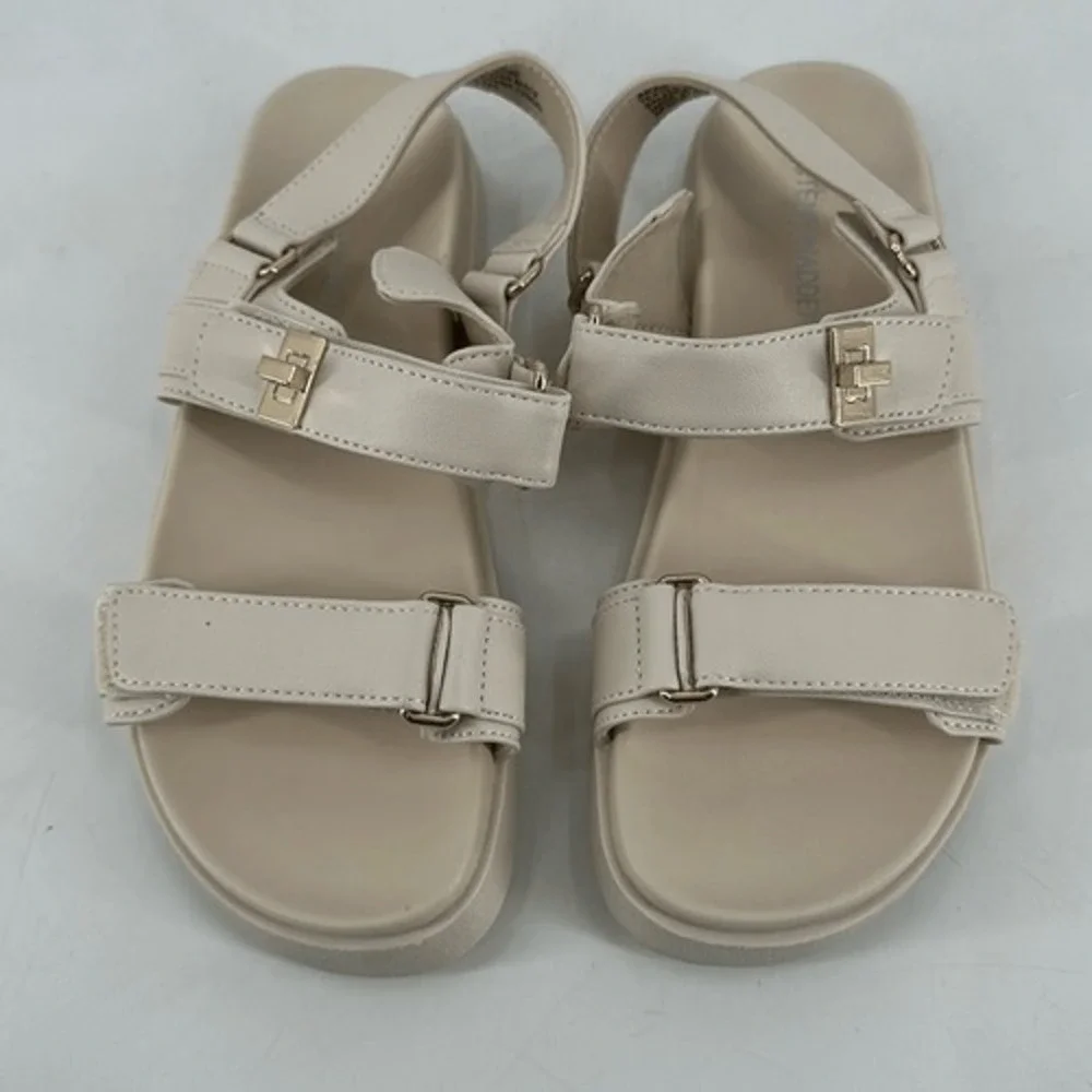 NWOT Steve Madden Mona Platform‎ Sandals Girls Size 2M Bone Strappy Slingback